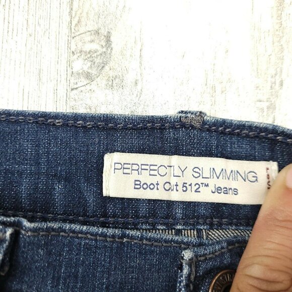 WOMENS LEVIS 512 PERFECTLY SLIMMING BOOTCUT JEANS SIZE 12M (29x28) EUC - Picture 6 of 10